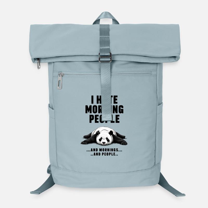 Je déteste les gens du matin Panda Sac à dos ordinateur