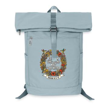 Folge dem Wort, nicht der Herde, Kolibris - Laptop-Rucksack  - Eisblau - Vorne
