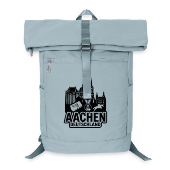 Aachen NRW Nordrhein-Westfalen Silhouette - Laptop-Rucksack  - Eisblau - Vorne