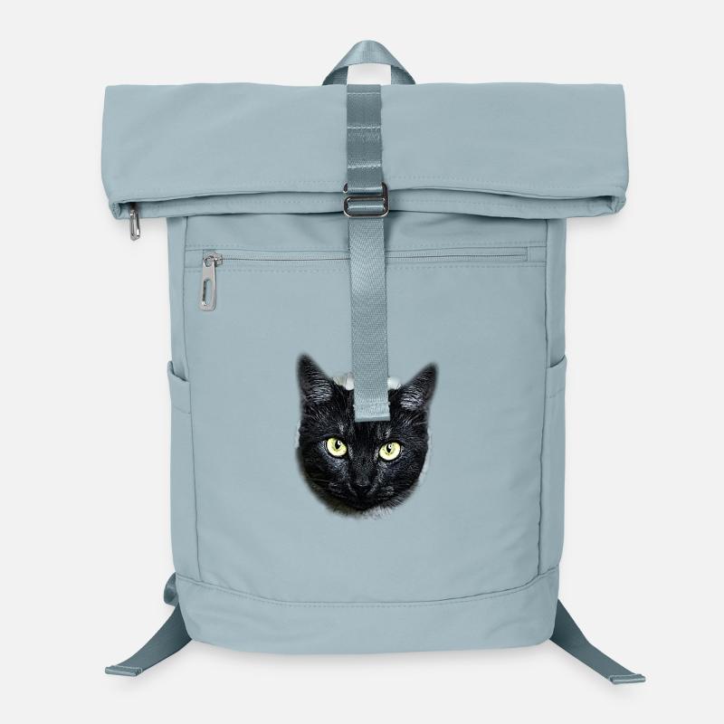 black cat schwarze Katze Laptop-Rucksack 