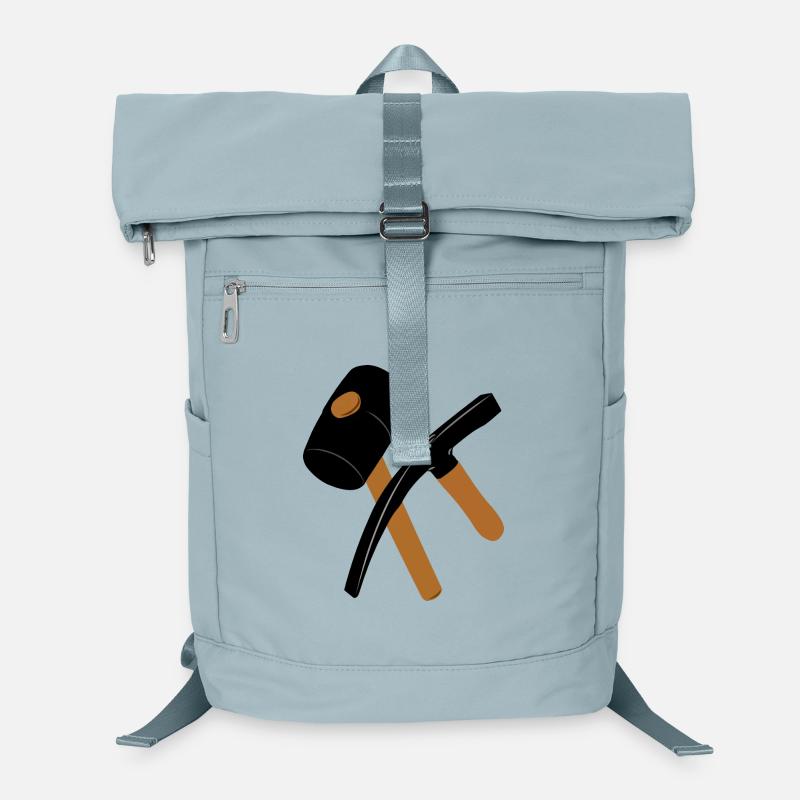 Standing rubber hammer and sledgehammer Laptop Backpack