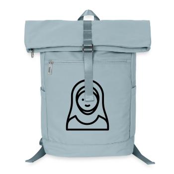 Muslimische Frau - Laptop-Rucksack  - Eisblau - Vorne
