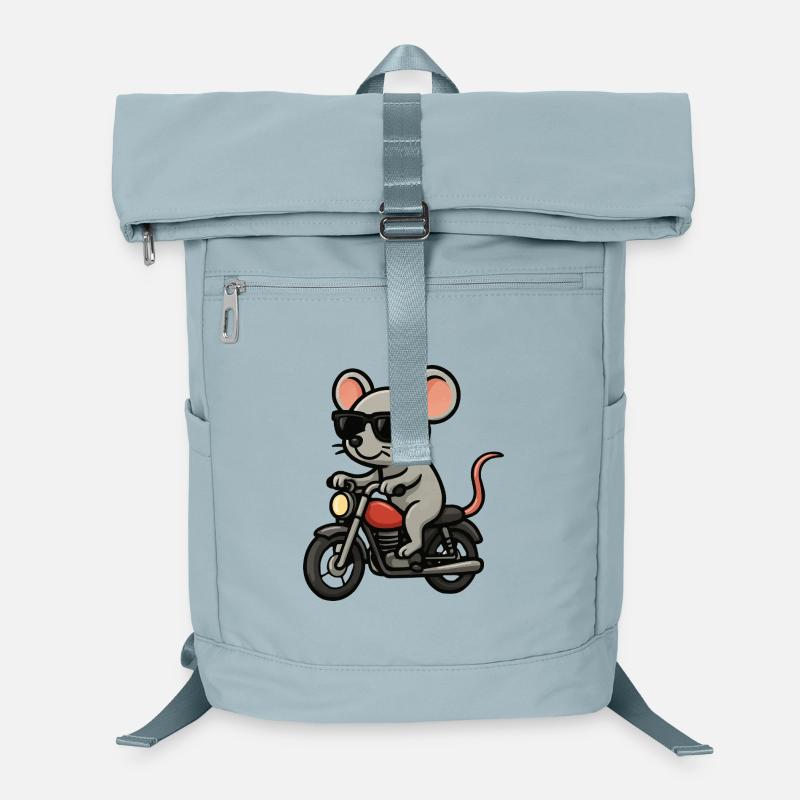 Motorcycle Mouse with Sunglasses Laptop Backpack