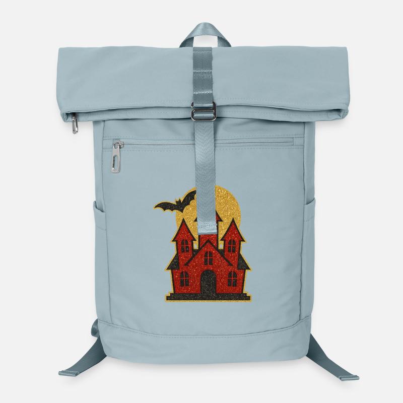 Glittering Halloween Castle Laptop Backpack