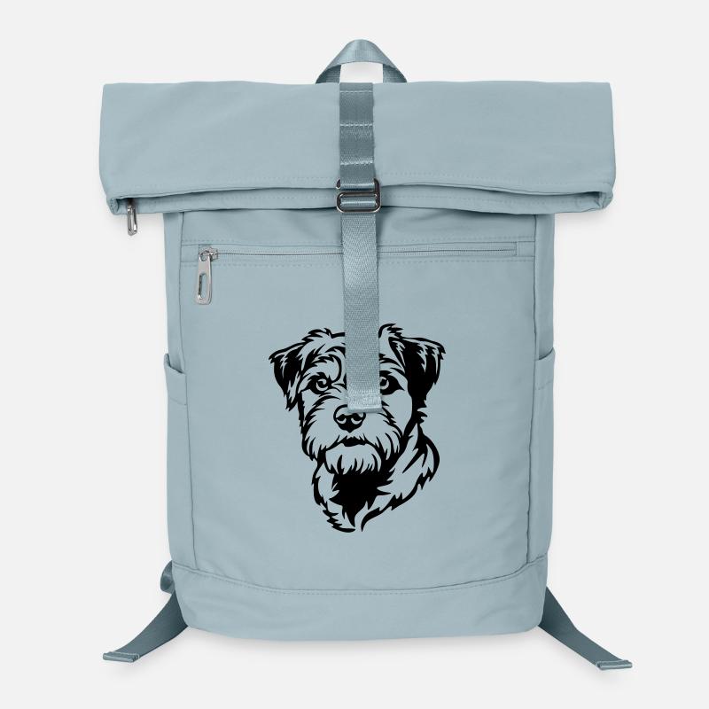 Border Terrier Kopf Laptop-Rucksack 