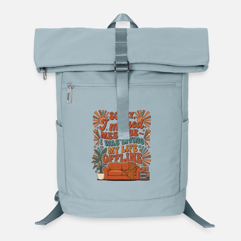 Living Life Offline Retro Laptop Backpack