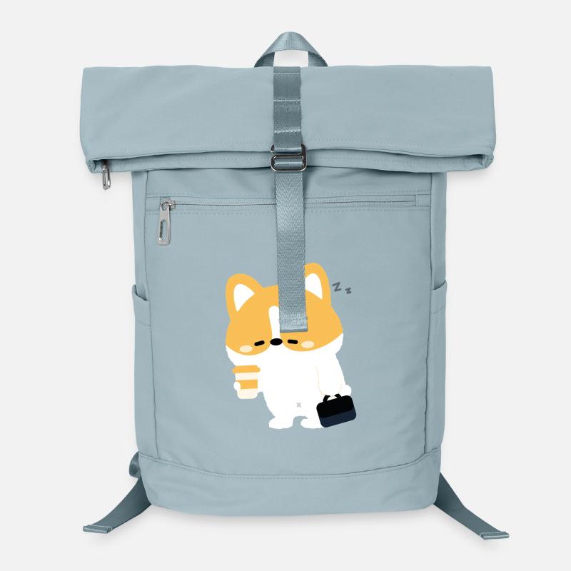 Müder Corgi-Kaffee Laptop-Rucksack 