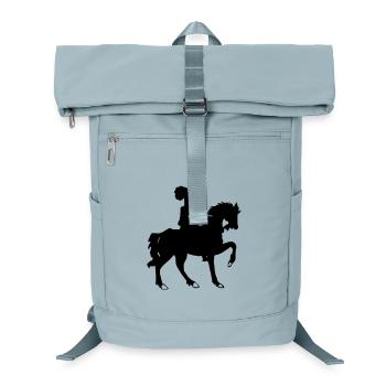 Ritter mit Schwert und Pferd - Laptop-Rucksack  - Eisblau - Vorne