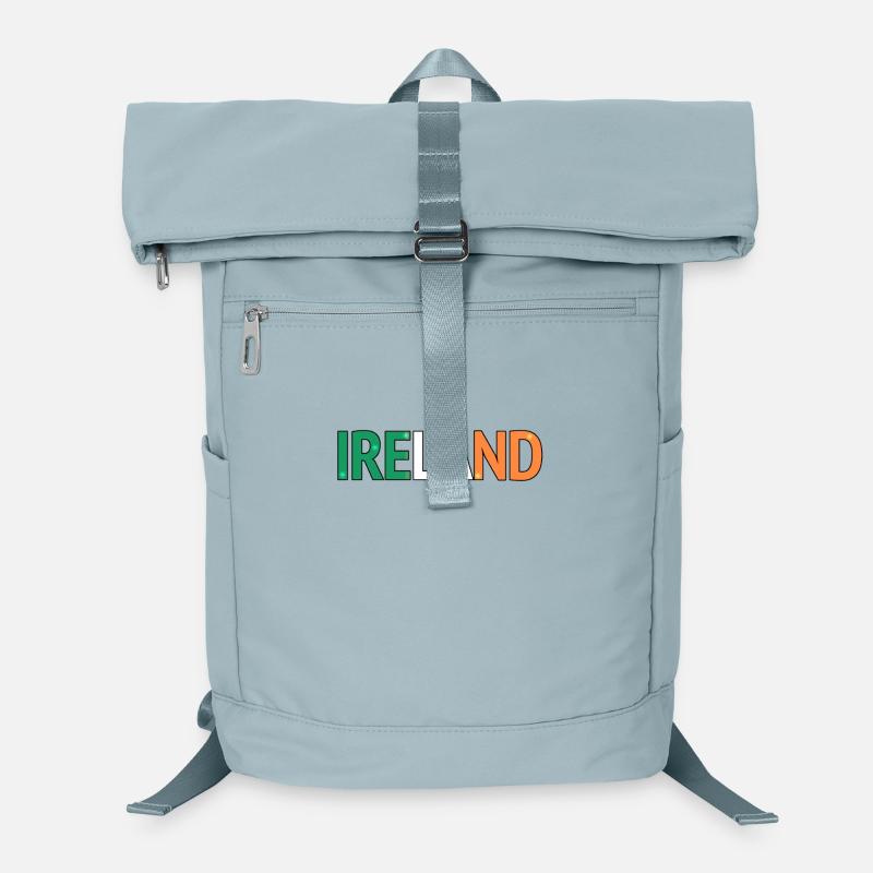 Ireland Color Block Typography Laptop Backpack