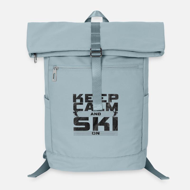 Keep Calm and Ski on - Laptop Backpack - ice blue