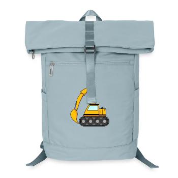 Löffelbagger Ausgräber Bagger Baumaschine - Laptop-Rucksack  - Eisblau - Vorne