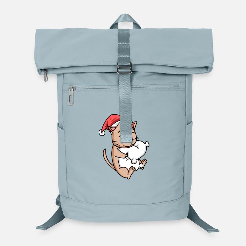 Cute cat Christmas sleep tired Laptop Backpack