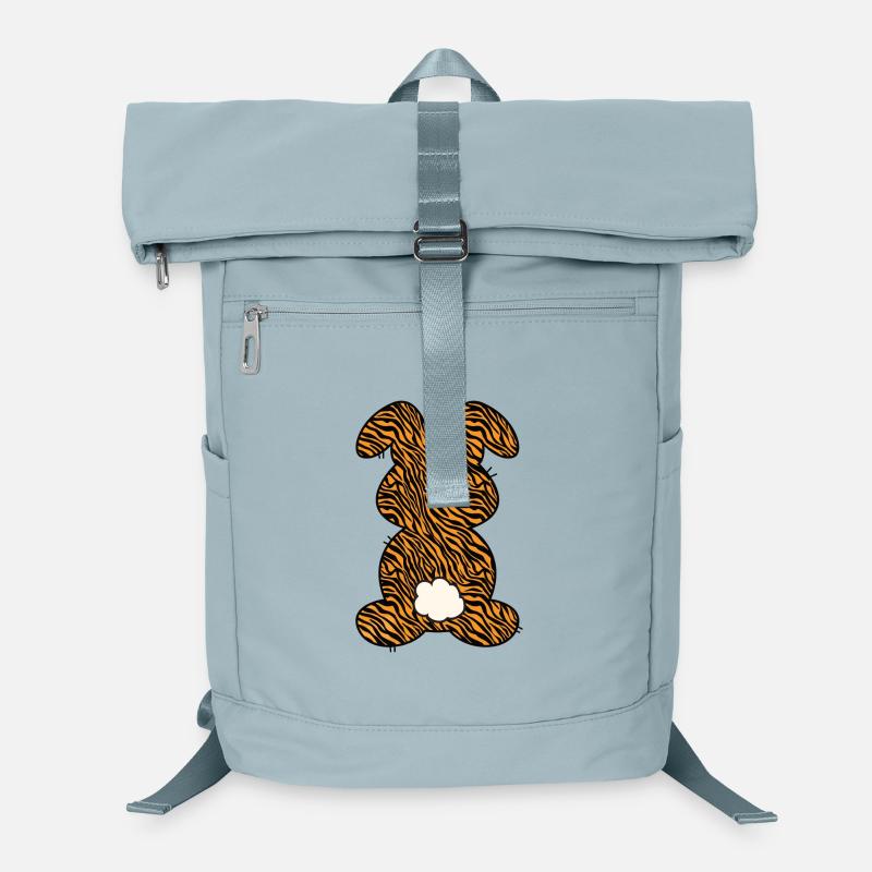 Tiger Pattern Rabbit Easter Laptop Backpack