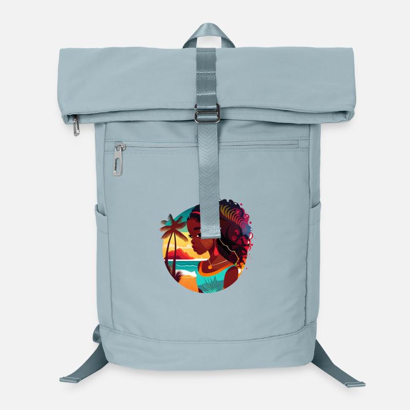 Tropical beauty with sunset Laptop Backpack