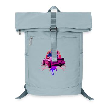 Retro Wave Sports Car Vaporwave Sunset - Laptop Backpack - ice blue - Front