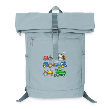 Construction site vehicles - Laptop Backpack - ice blue - Front