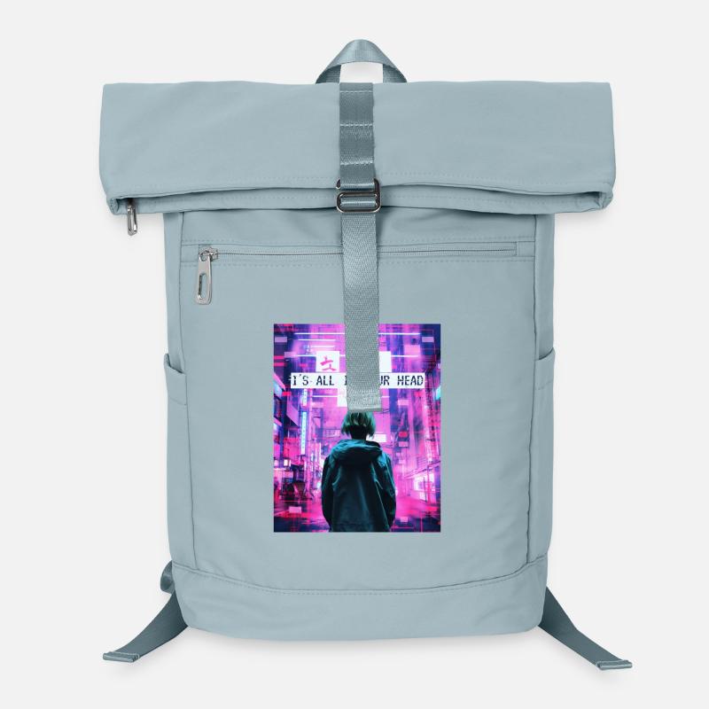 It's All In Your Head Vaporwave Aesthetic Glitch Laptop Backpack
