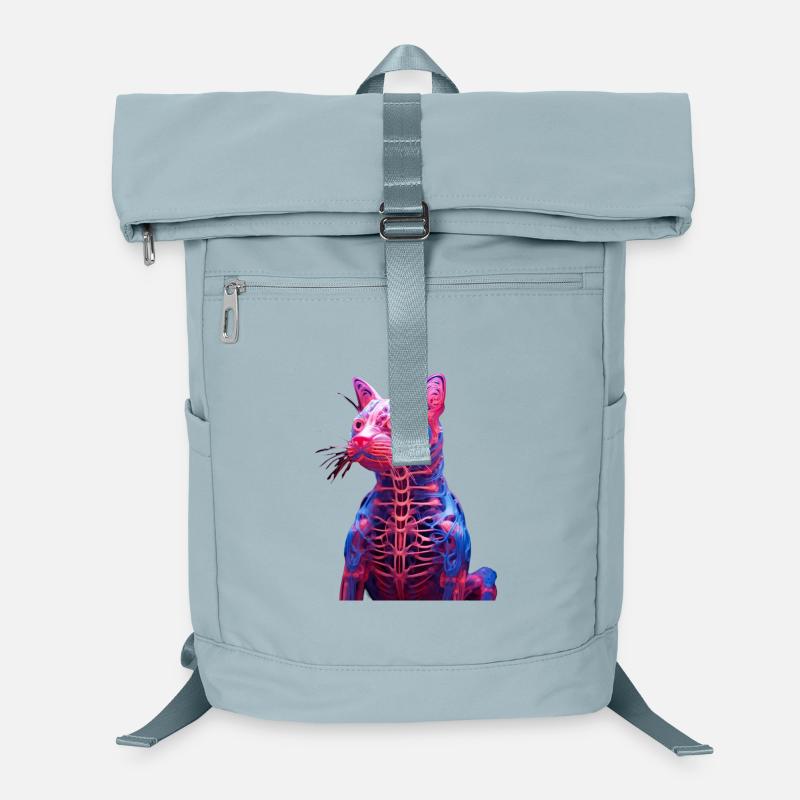 Leuchtende Anatomie Katzenskulptur Laptop-Rucksack 