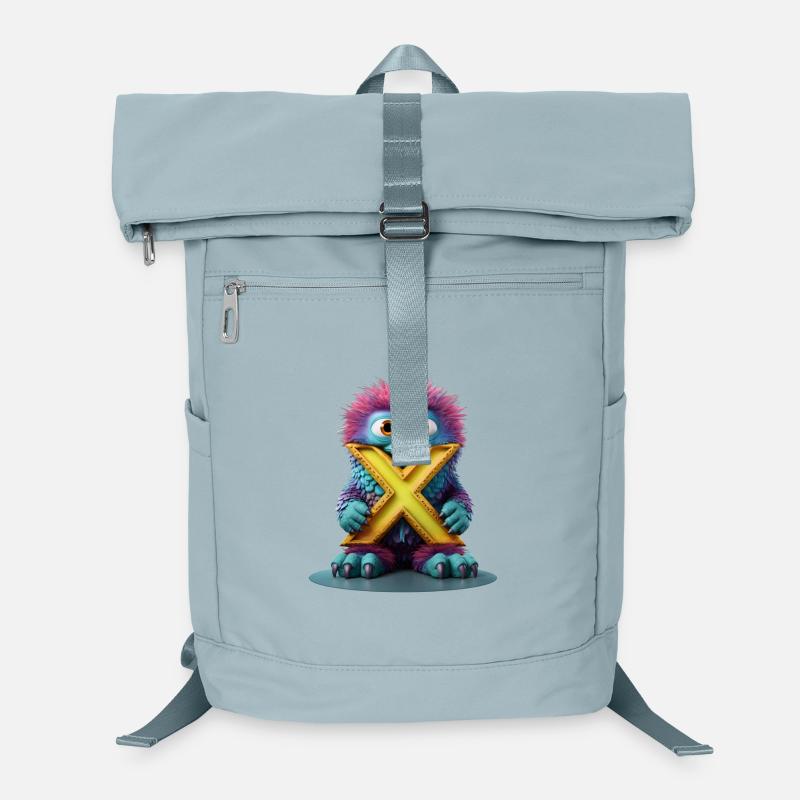 Multicolored Monster with X Laptop Backpack