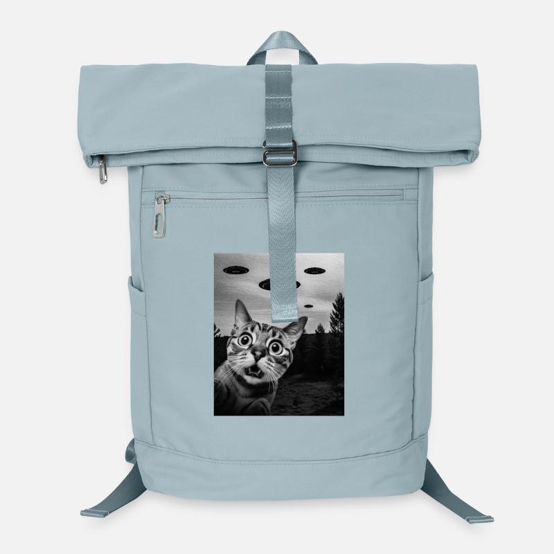 Cat Alien Invasion Uap Weirdcore Laptop Backpack