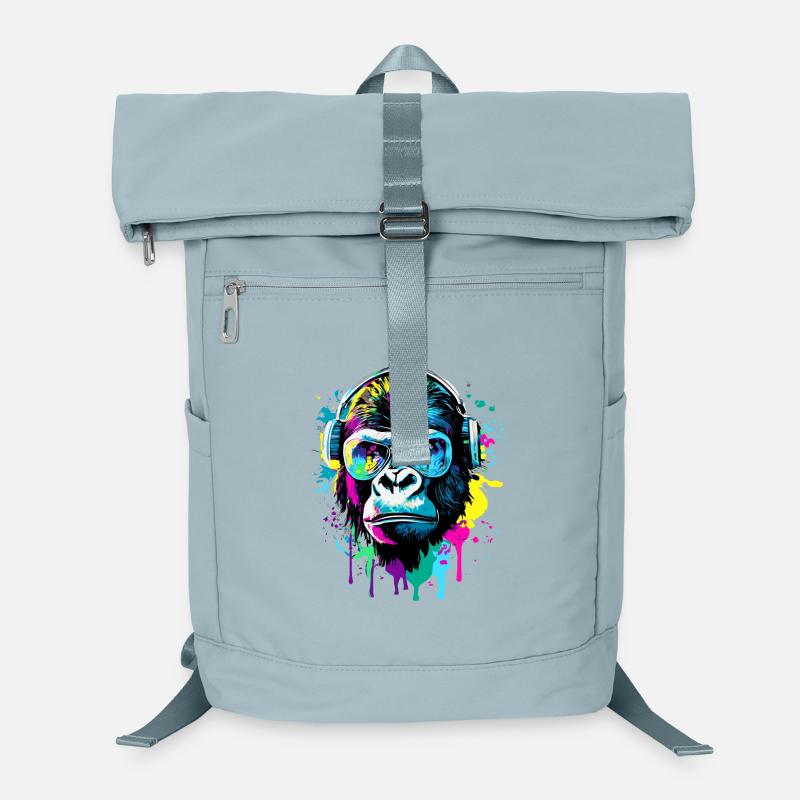 Gorilla Farbenfroh - Gorilla Affe mit Sonnenbrille Laptop-Rucksack 
