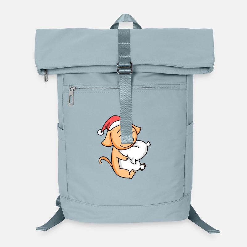 Chien Mignon Fatigué Dormir En Noël Sac à dos ordinateur
