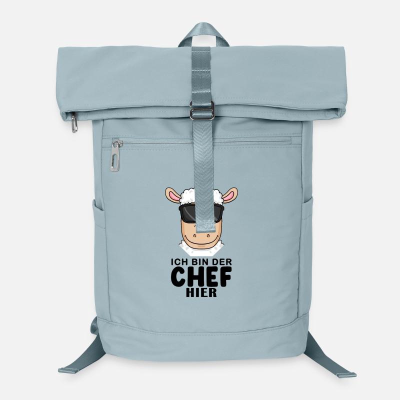 Chef Spruch mit Schaf Motiv Laptop-Rucksack 