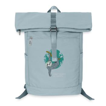 faultier dont hurry be happy slow chillen schlafen - Laptop-Rucksack  - Eisblau - Vorne