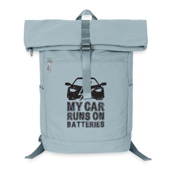 My Car Runs On Batteries eCar Electric Car - Laptop Backpack - ice blue - Front