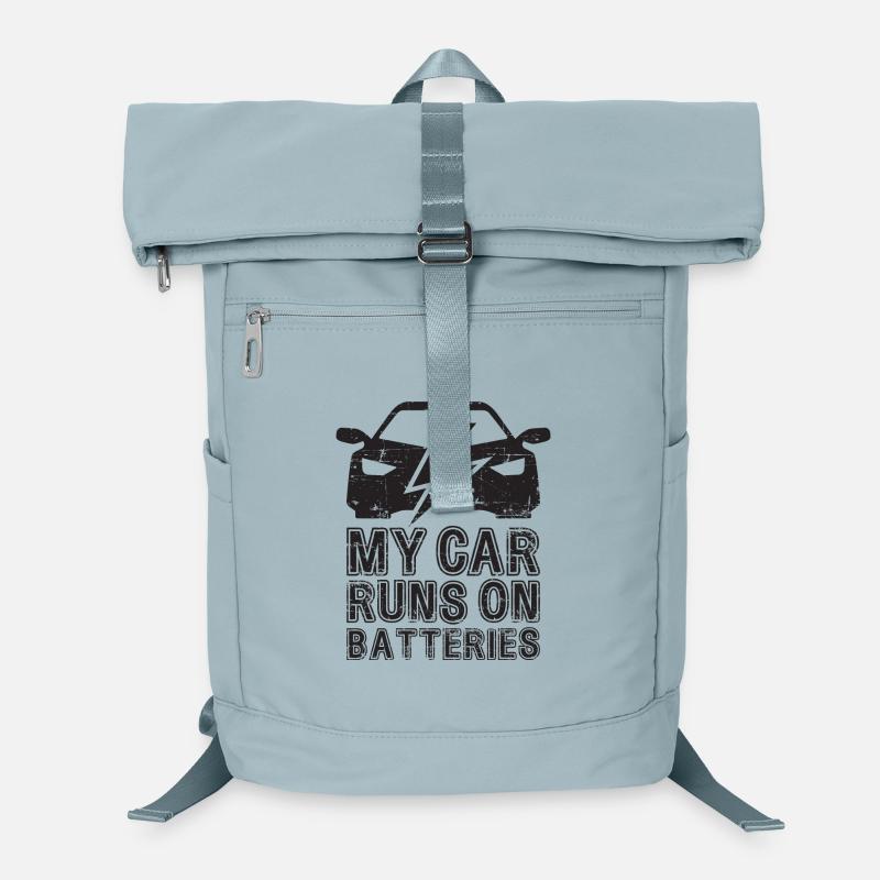 My Car Runs On Batteries eCar Electric Car Laptop Backpack