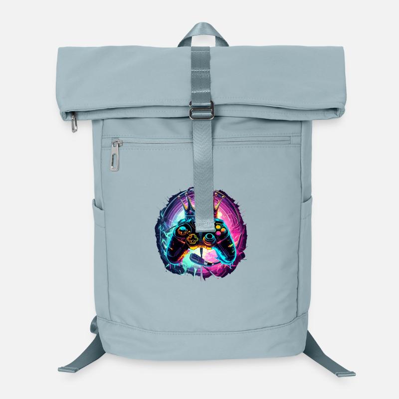 Gaming Controller mit Headset und Krone Laptop-Rucksack 