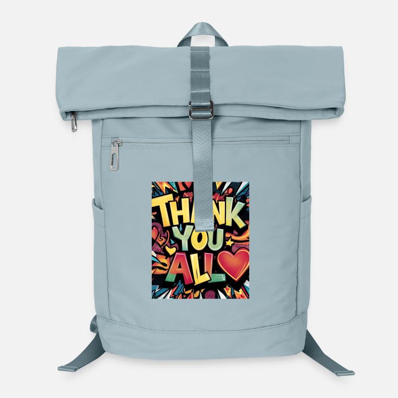 Conception de dessin animé de remerciement coloré Sac à dos ordinateur