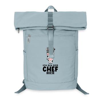 Chef Spruch Anführer Kuh Motiv - Laptop-Rucksack  - Eisblau - Vorne