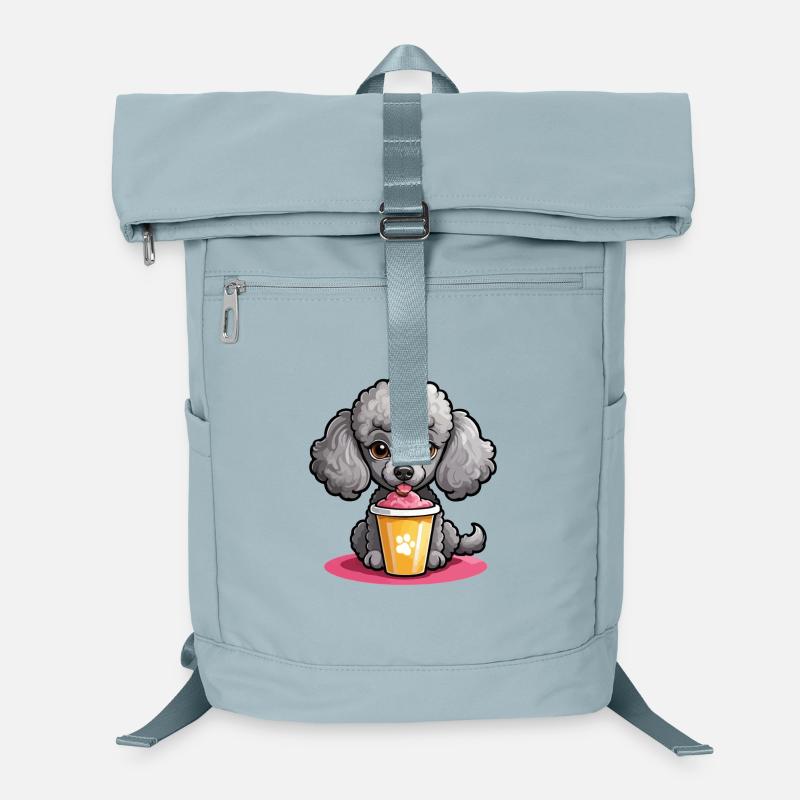 Poodle lady feeding Laptop Backpack