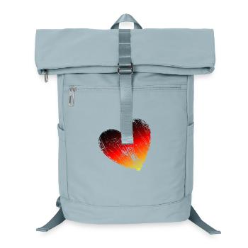 Deutschland Herz Grunge Schwarz, Rot, Gold - Laptop-Rucksack  - Eisblau - Vorne