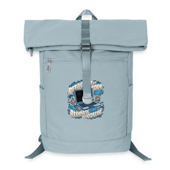 Aus Kaffee Code generieren Programmierer - Laptop-Rucksack  - Eisblau - Vorne