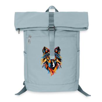 Wolf Motif Wolves Wolf Pack Gray Wolfhound Wolf - Laptop Backpack - ice blue - Front