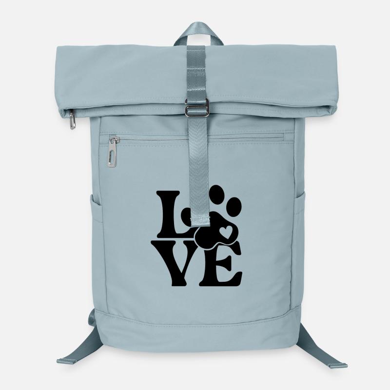 Amour pour les chiens Empreinte de patte Sac à dos ordinateur