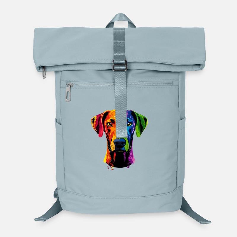 Rhodesian Ridgeback Popart Regenbogen Bunt Hunde Laptop-Rucksack 