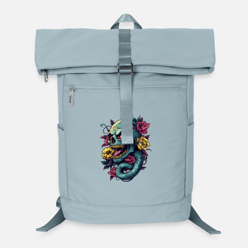 Skull and Snake Laptop Backpack
