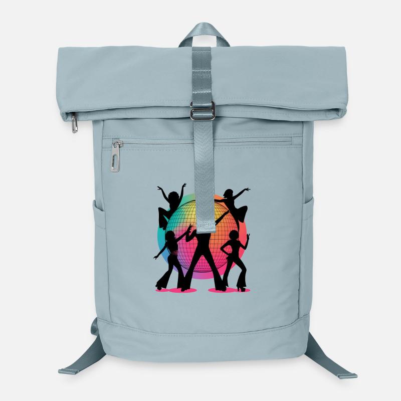 Retro Disco Vibes Tanz Silhouette Kunst Laptop-Rucksack 