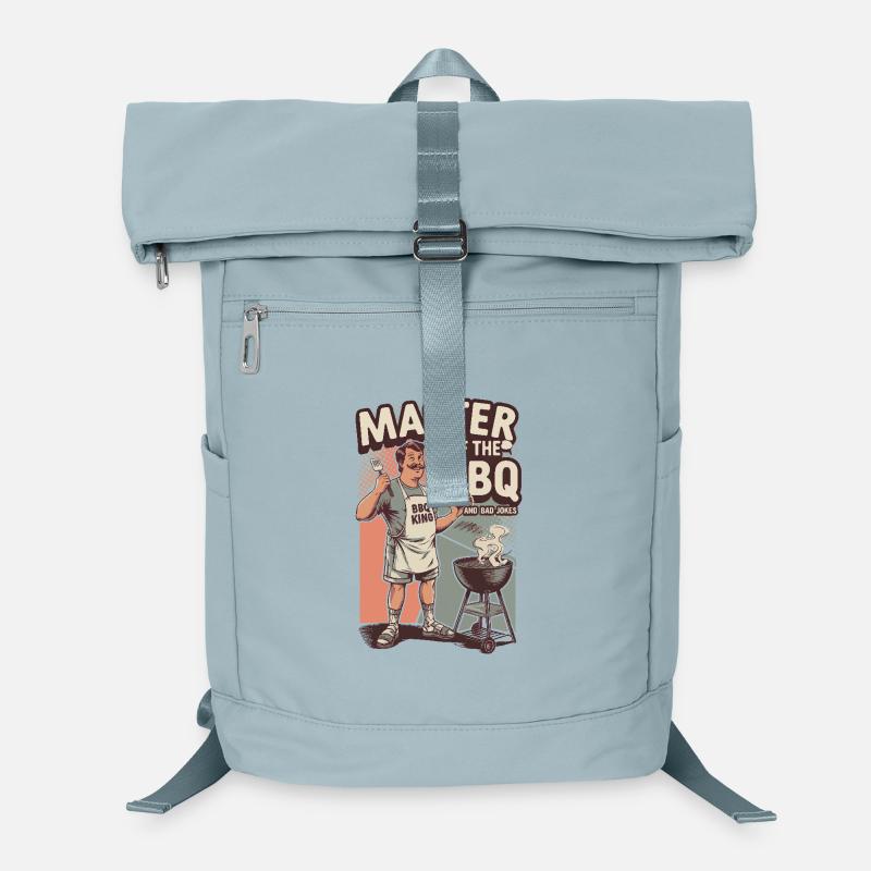 Retro BBQ Master Funny Grill King Laptop Backpack