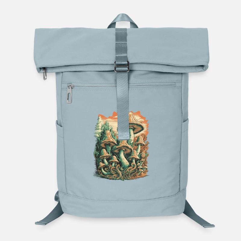 Mystische Waldpilze Psychedelische Kunst Laptop-Rucksack 