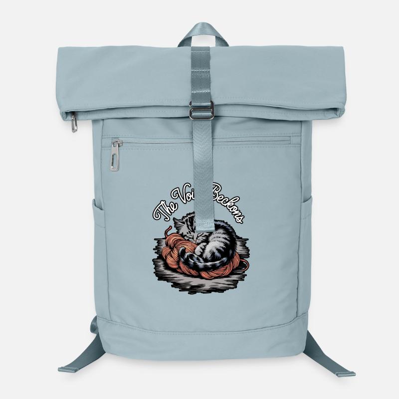 Die Leere lockt mit süßer Katze und schwarzem Humor-Design Laptop-Rucksack 
