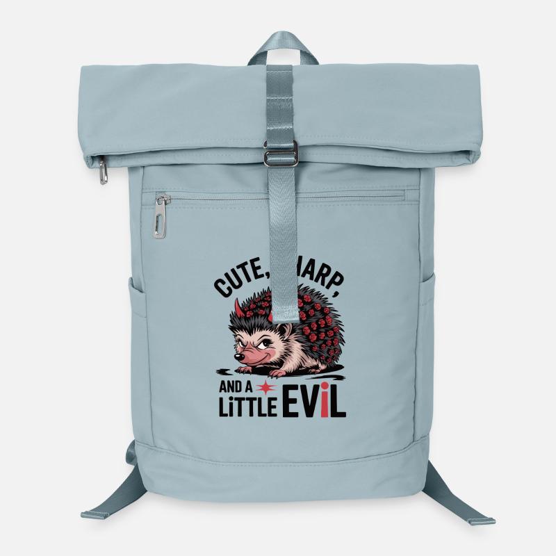 Cute, Sharp, and a Little Evil Hedgehog Laptop Backpack