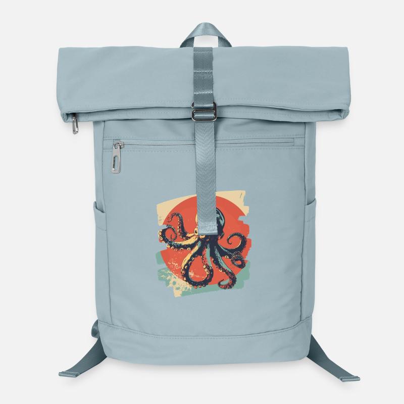 Pieuvre Octopus Rétro Sac à dos ordinateur