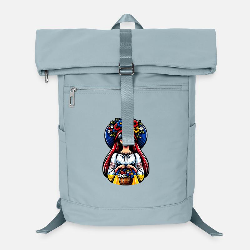 Ukraine Matryoshka with sunglasses for Ukrainians Laptop Backpack