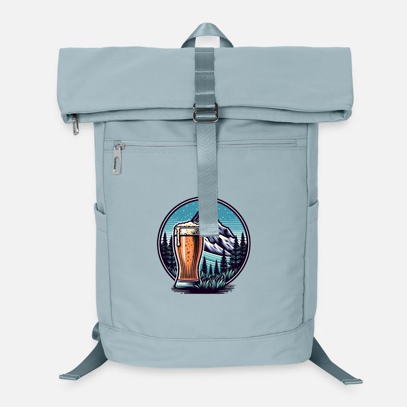 Bergblick mit Bierglas Laptop-Rucksack 