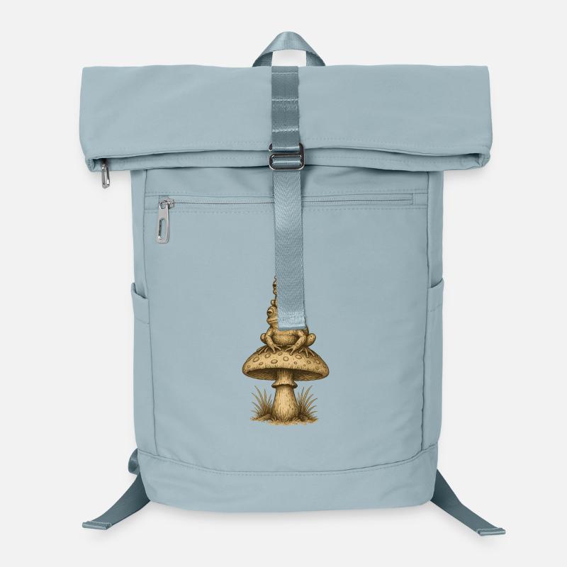 Frog Totem on Mushroom Stack Laptop Backpack