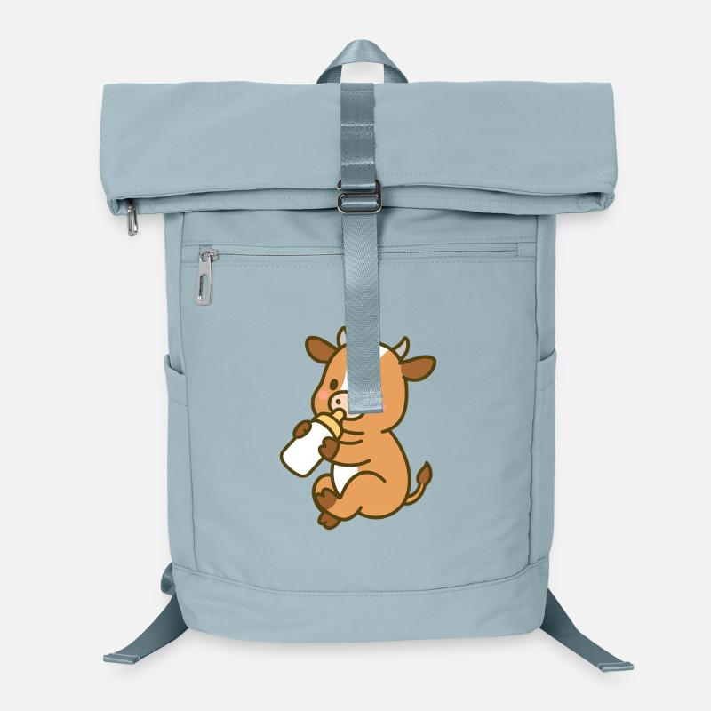 Kleine Kuh mit Milchfläschen Laptop-Rucksack 